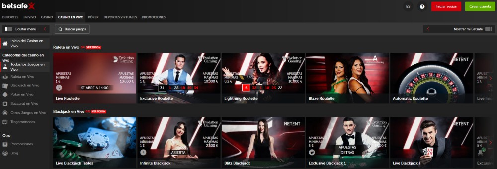 betsafe casino en vivo